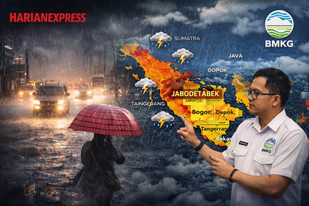 Prediksi BMKG: Hujan Lebat dan Cuaca Ekstrem Melanda Jabodetabek dan Wilayah Indonesia Lainnya