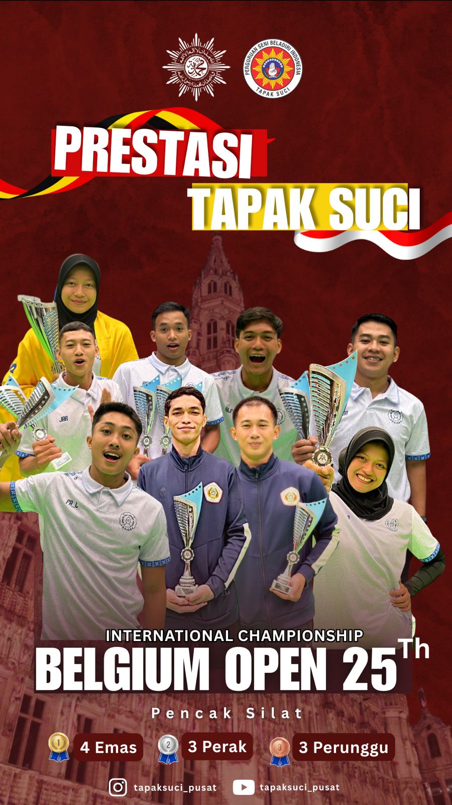Indonesia Raih 10 Medali di Belgium Open Pencak Silat 2026