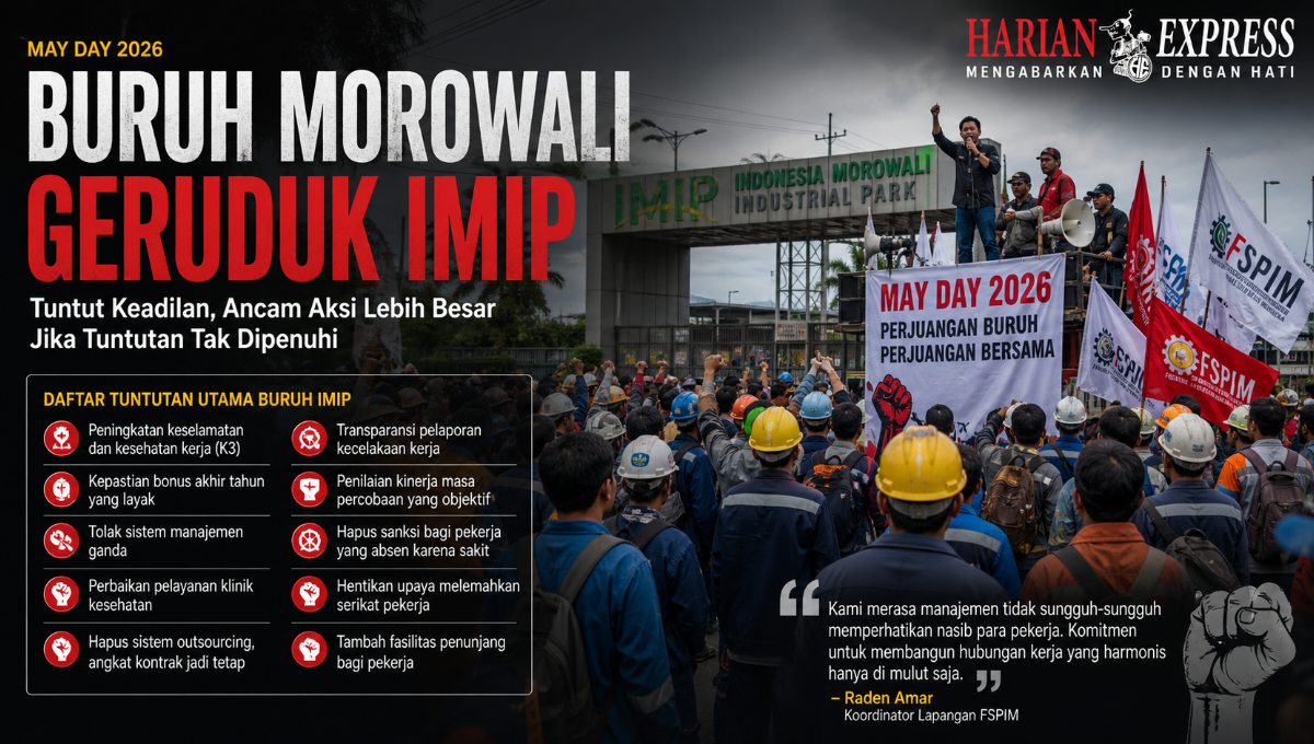 Tuntut Kesejahteraan, Buruh IMIP Ancam Aksi Lebih Besar