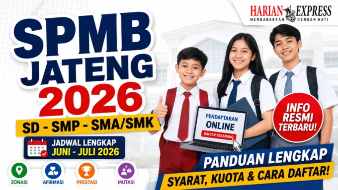 Jadwal SPMB Jateng 2026 SD SMP SMA Lengkap Jalur Kuota