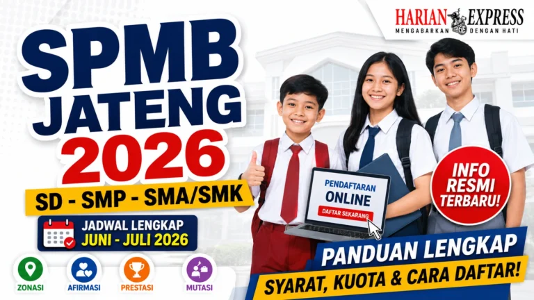 Jadwal SPMB Jateng 2026 SD SMP SMA Lengkap Jalur Kuota