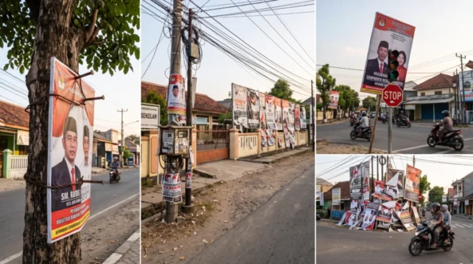 5 Aturan Tegas Soal Pemasangan Baliho Kampanye yang Masih Sering Dilanggar Tim Sukses di Daerah