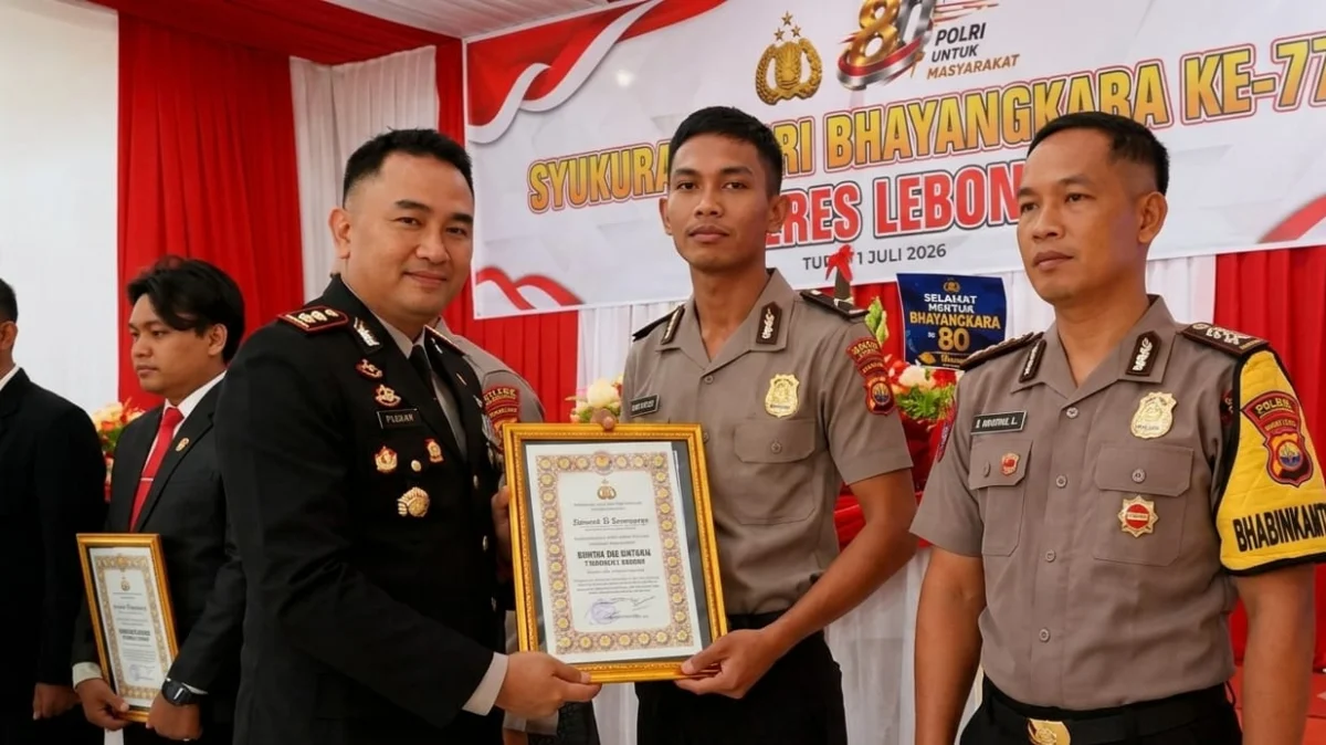 Banit I SPKT Polres Lebong Terima Penghargaan atas Keberhasilan Menemukan Korban Anak Hanyut di Sungai Lemeu