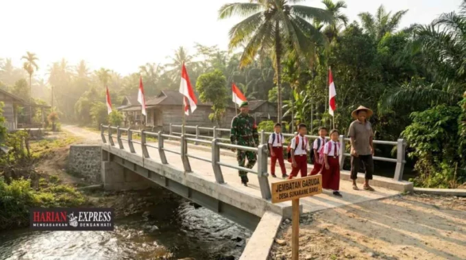Akses Sekolah dan Ekonomi Desa Meningkat Berkat Jembatan Garuda Sukarame Baru