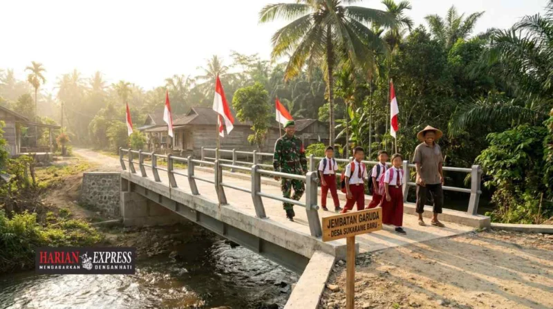 Akses Sekolah dan Ekonomi Desa Meningkat Berkat Jembatan Garuda Sukarame Baru