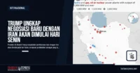 Trump Ungkap Negosiasi Baru dengan Iran Akan Dimulai Hari Senin