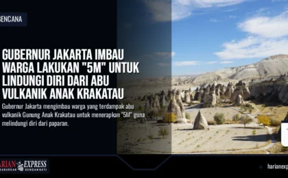 Gubernur Jakarta Imbau Warga Lakukan “5M” untuk Lindungi Diri dari Abu Vulkanik Anak Krakatau