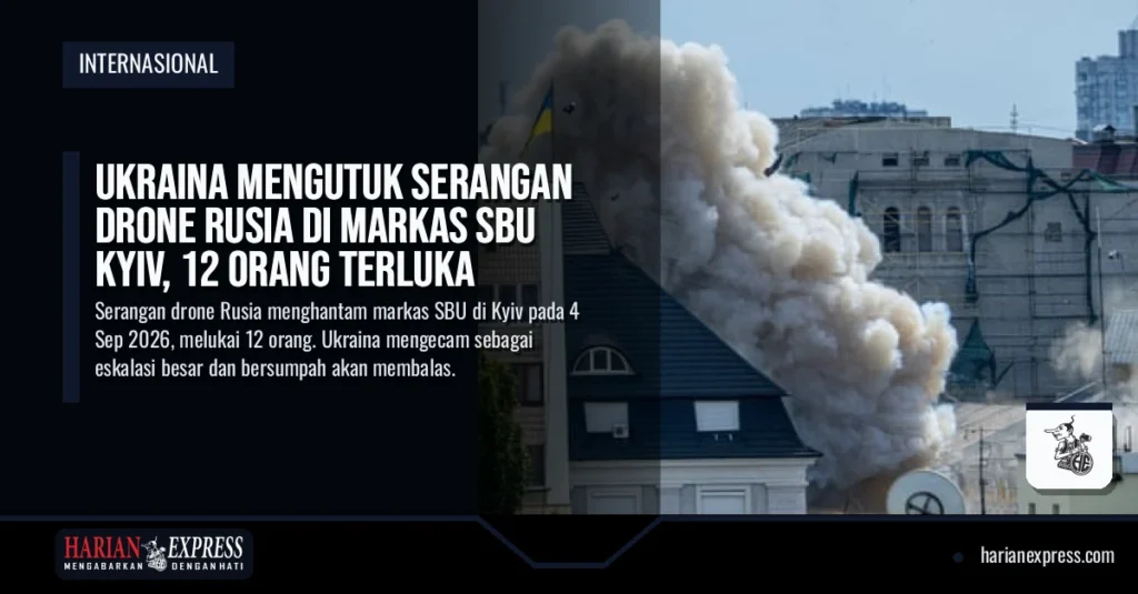 Ukraina Mengutuk Serangan Drone Rusia di Markas SBU Kyiv, 12 Orang Terluka