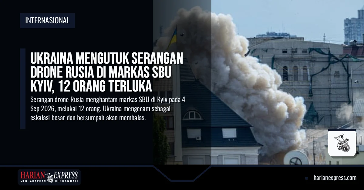 Ukraina Mengutuk Serangan Drone Rusia di Markas SBU Kyiv, 12 Orang Terluka